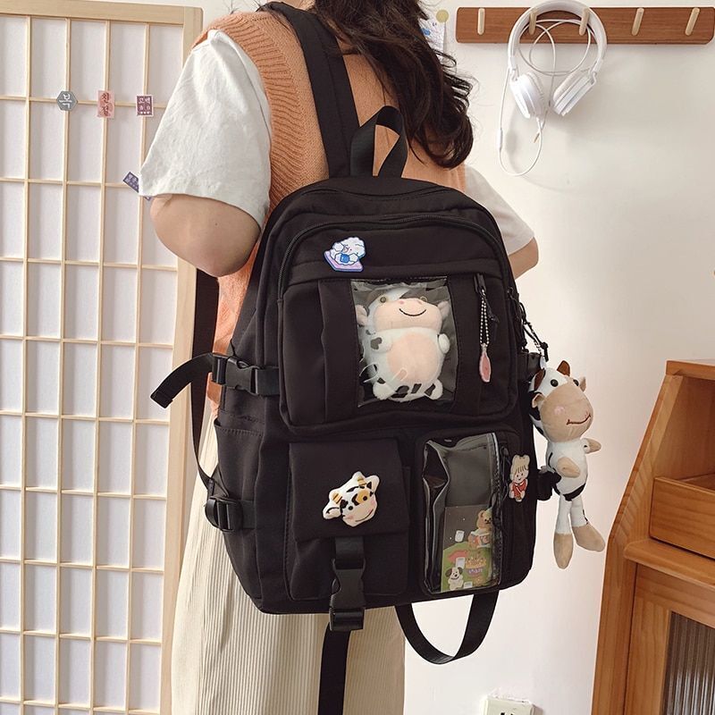 Travel Book Bag Large Backpack Waterproof Nylon Schoolbag College Laptop Bag 1PC