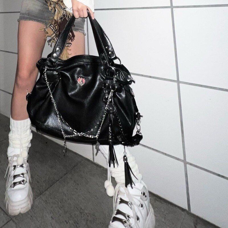 Shoulder Bag Tote Big Purse Handbag Leather Shopper Zipper 35*25*15 CM 1 Strap