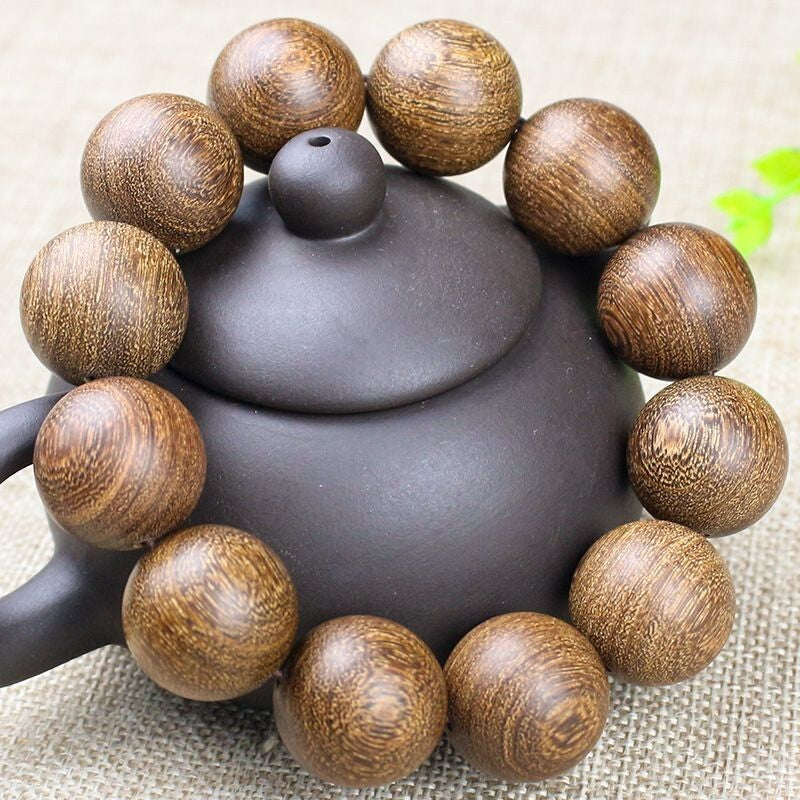 20mm Grade A+ Natural Wood Men Fashion Bracelet Lucky Gift Buddha Worry Beads