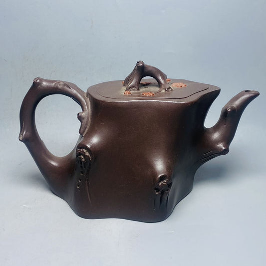 Vintage Chinese Yixing Purple Clay Teapot Zisha Ceremony Plum Blossom Teaware