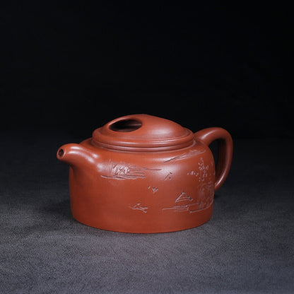 Chinese Yixing Zisha Clay Handmade Exquisite Teapot （牛盖 底款：顾景舟）