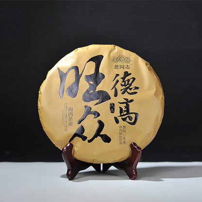 LaoTongZhi 2018 Haiwan Raw Puer De Gao Wang Zhong Tea Old Comrade 400g Shen Puer