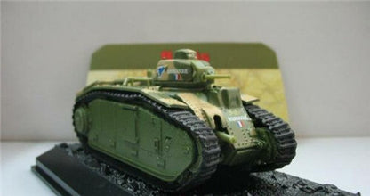 Amer France WWII Char B1 bis 1944 1/72 DIECAST Tank Pre-builded Model