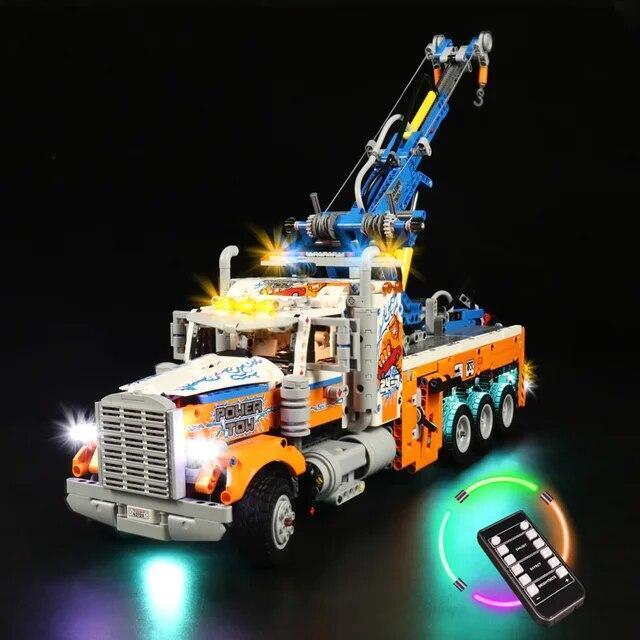 Brick Shine- GC Light Kit for Lego Heavy-Duty Tow Truck 42128 (New Design)