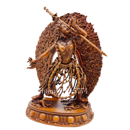 12CM Naro Khechari Goddess Blessing Buddha Copper Statue