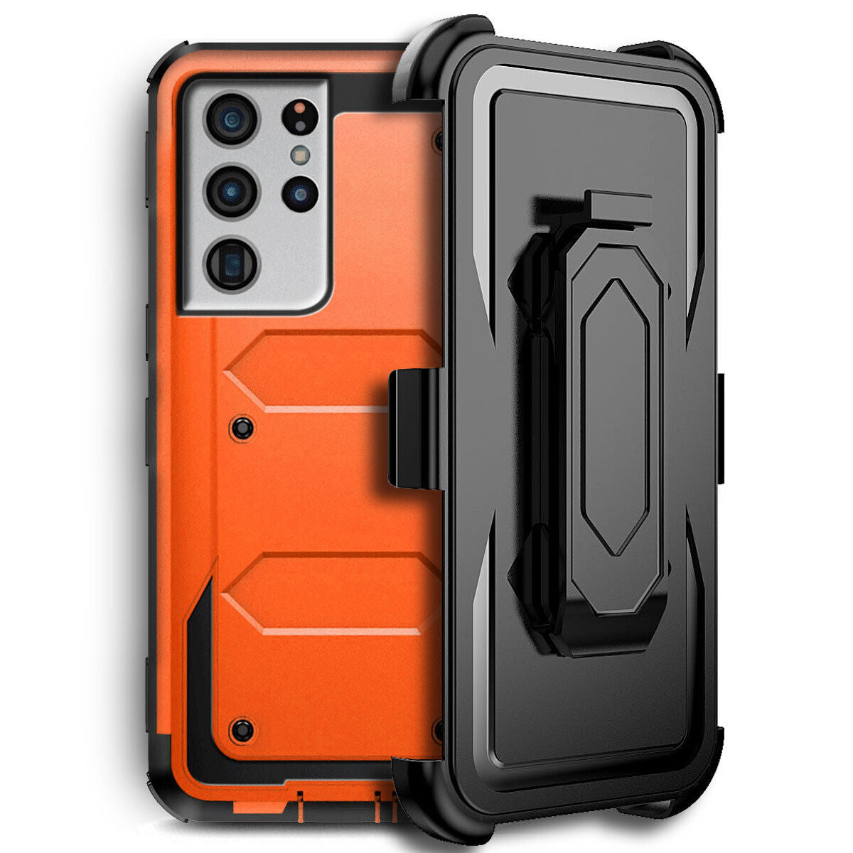 For Samsung Galaxy S21 Ultra/+/FE 5G Case Shockproof Clip Stand Cover Accessory