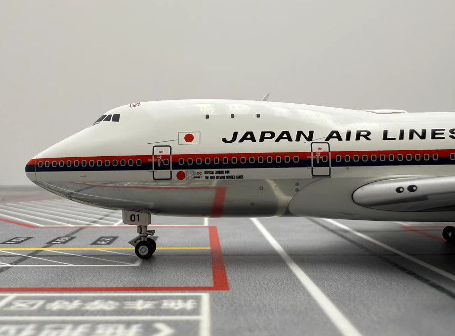1:400 HX Models JAPAN AIRLINES BOEING 747-100 Passenger Airplane Diecast Model