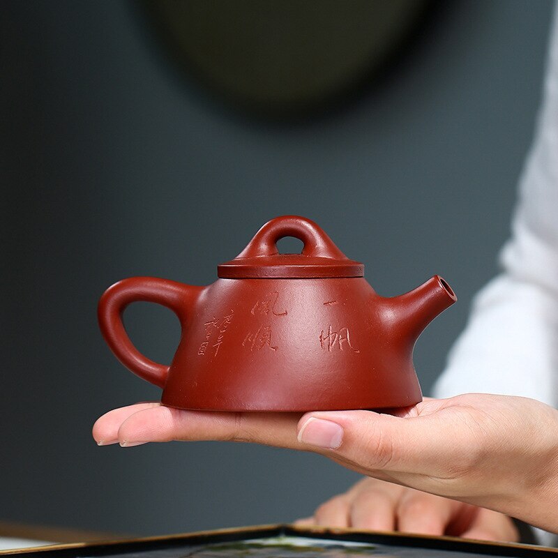 130ml Real YiXing Raw Ore Dahongpao Tea Pot Purple Clay Teapots Handmade