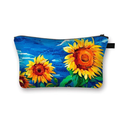 Woman Waterproof Makeup Bag Fashion Yellow Black Cosmetic Pouch Travel Organizer