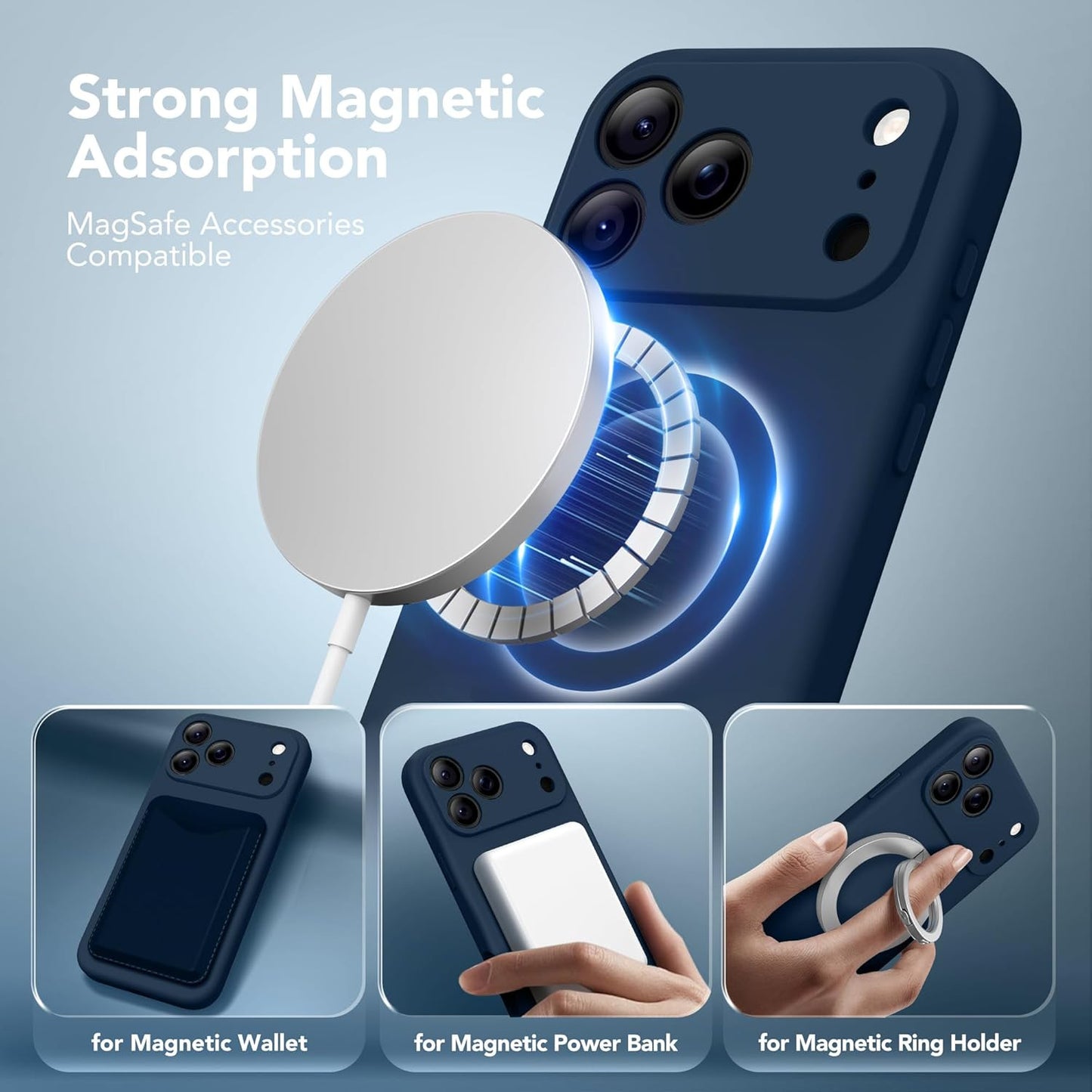 Magnetic for Iphone 17 Pro Max Case, Compatible with Magsafe, [Full Camera Prote