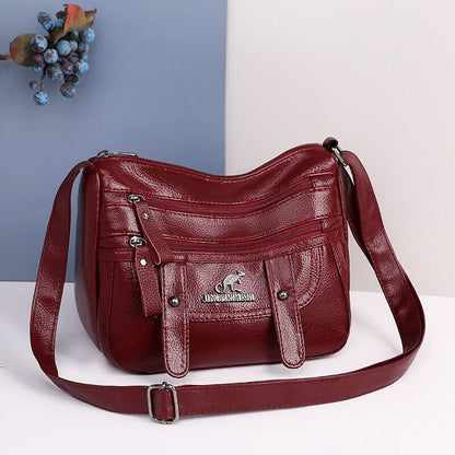 Vintage Handbag Synthetic Leather Crossbody Shoulder Messenger Bags 24*9*19 CM