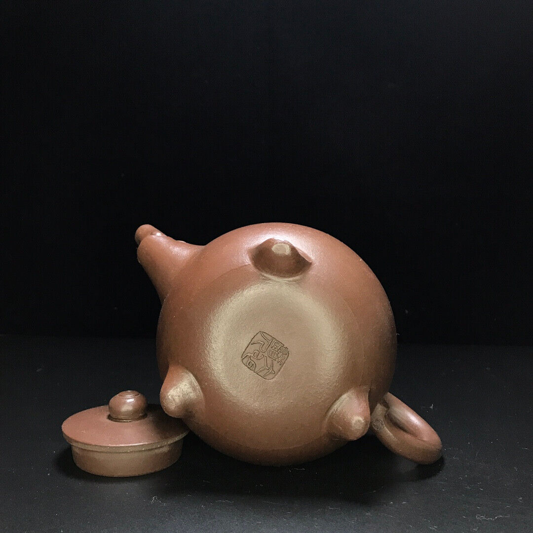 Chinese Yixing Zisha Clay Handmade Exquisite Teapot （吉祥如意 底款：程寿珍）