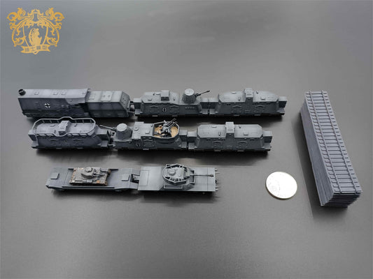 1/144 BP42-44 Armored Tank Train Tank Model World War II Armored Train Model