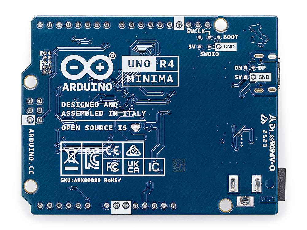 Arduino UNO R4 Minima - Renesas RA4M1 - USB-C, CAN, DAC (12 bit), OP AMP, SWD...