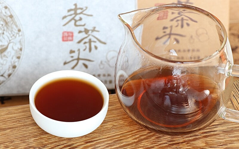 2017 Colourful Yunnan Menghai Lao Cha Tou Nugget Ripe Puerh Pu'er Brick Tea 250g