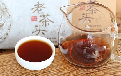 2017 Colourful Yunnan Menghai Lao Cha Tou Nugget Ripe Puerh Pu'er Brick Tea 250g