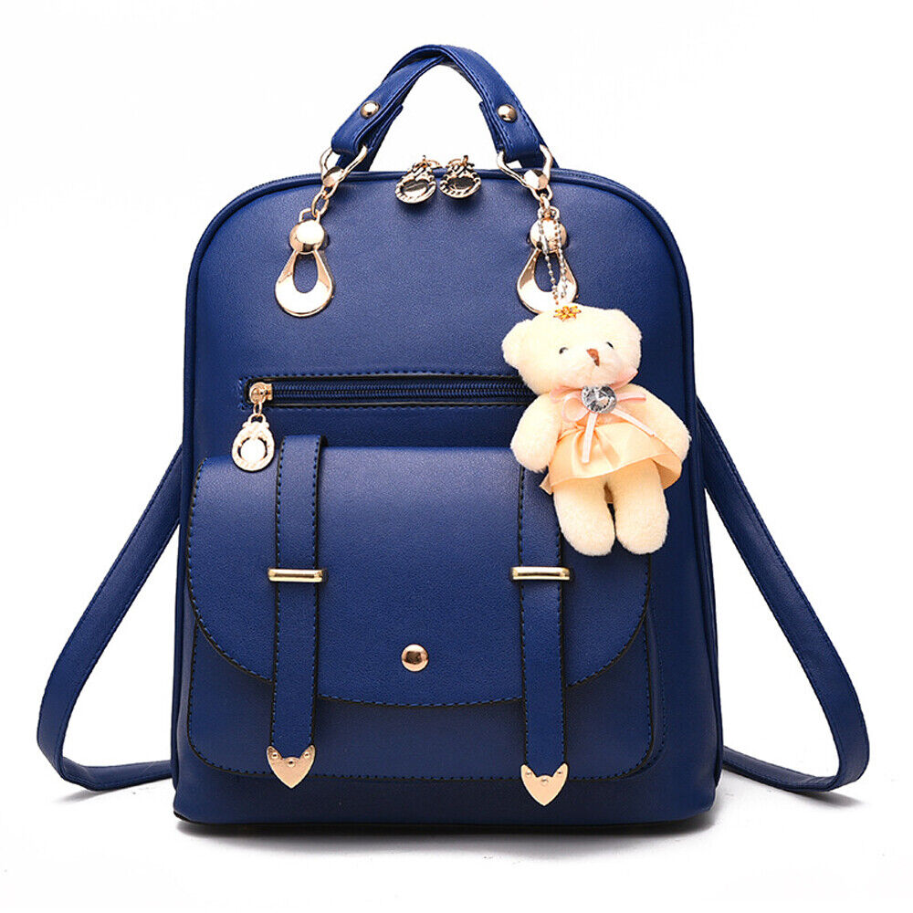 Women Backpack PU Leather School Bag Satchel Travel Bag Handbags Rucksack