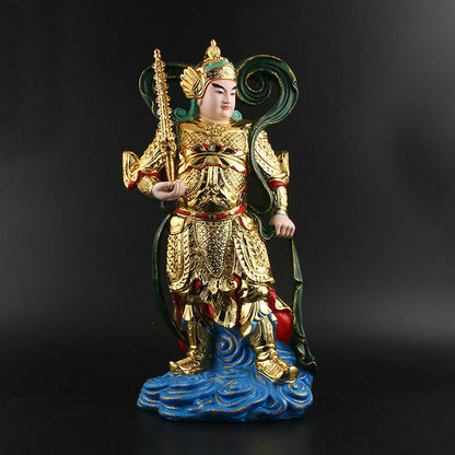 26cm Resin WeiTuo Bodhisattva Buddha Statue Fengshui Buddhism Blessing Decor