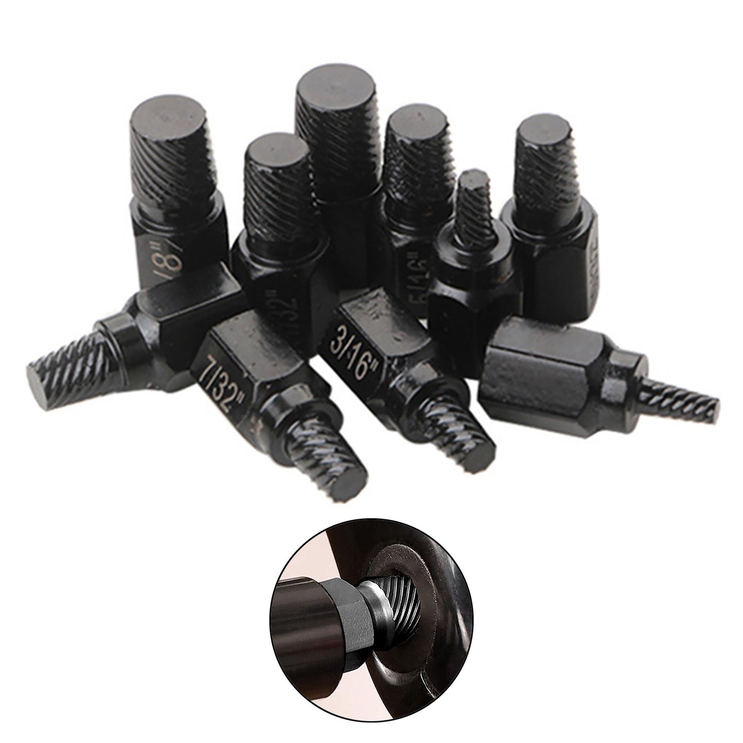 10Pcs Screw Extractor Kit Alloy Steel Damaged Screw Remover Easy Out Drill Bits