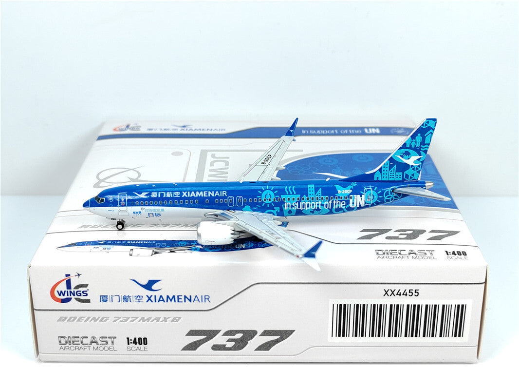 1:400 JC Wings XIAMENAIR BOEING B737MAX8 Passenger Airplane Diecast Model