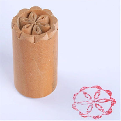 Pottery Stamp Clay Wooden Modeling Textured Pattern Ceramic Embossing Seal Tools