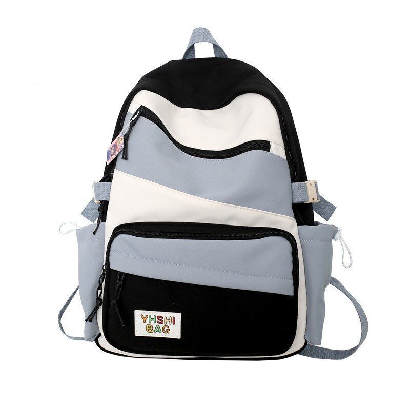 Backpacks Contrast Colors Waterproof Nylon Traveling Anti-Theft Schoolbag 20-35L