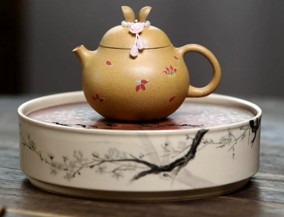 120cc chinese Yixing Handmade Zisha teapot Duan clay Rabbit Hu Gongfu Tea Pot