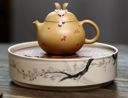 120cc chinese Yixing Handmade Zisha teapot Duan clay Rabbit Hu Gongfu Tea Pot