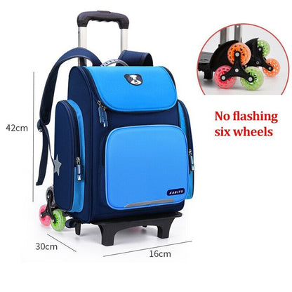 Student School Bag Backpack Bag School Backpack Wheeled Bag Trolley Wheels