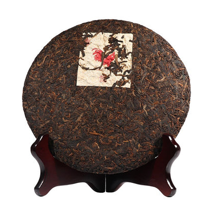 2017 CHINATEA chicken Zodiac,ji nian pu erh Puer Tea Ripe Yunnan cake tee,357g