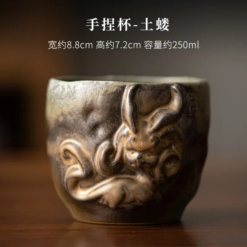 Kiln Change Coarse Pottery Handmade Beauty Tea Cup Ceramic Tea Accessories
