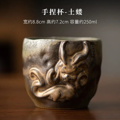 Kiln Change Coarse Pottery Handmade Beauty Tea Cup Ceramic Tea Accessories