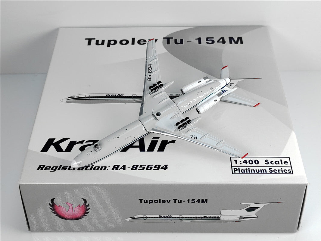 1:400 Phoenix Kras Air Tupolev Tu-154M Airplane Diecast Aircraft Plane Model