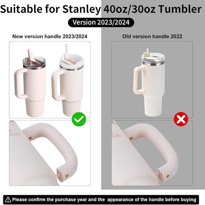 6 Colors LED Light-Up Tumbler Handle for Stanley 40oz/30oz, Comfortable Cup Hand