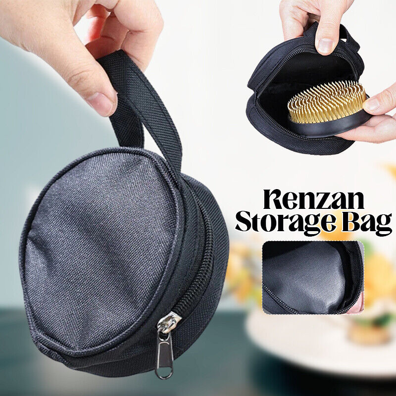 11x4.5cm Round Japanese Florist Working Tools Bag Kenzan Toolkits Storage Pouch
