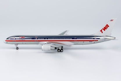 1:400 NG Model TWA BOEING 757-200 Passenger Airplane Diecast Aircraft Model