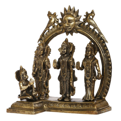 Ram Darbar Lord Rama Sita Laxman Hanuman Brass Family Statue Figurine Sculpture