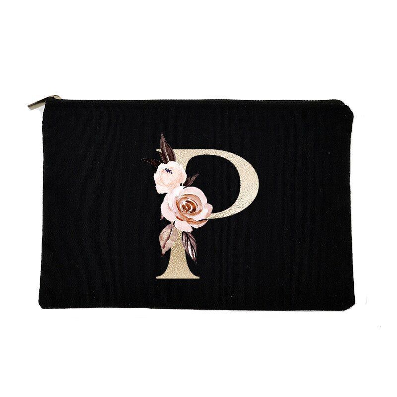 Makeup Bag Letter Print Traveling Case Organizer Storage Pouch Purse 14*22*14 CM