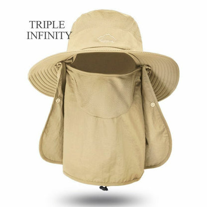 Summer Large Bucket Hat Foldable Breathable Hiking Fishing Camping 10*56-60 CM