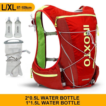 Running Backpack 8L Backpack Hiking Marathon Hydrating Bag 500ml Water Bottle