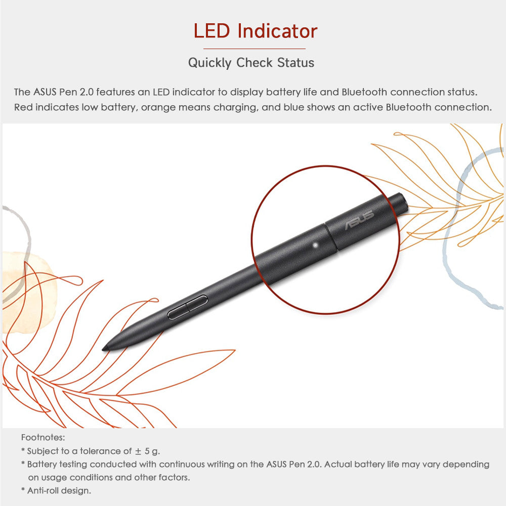 Original ASUS Pen 2.0 SA203H – MPP 2.0, 4096 Levels, USB-C Charging, 4 Tips