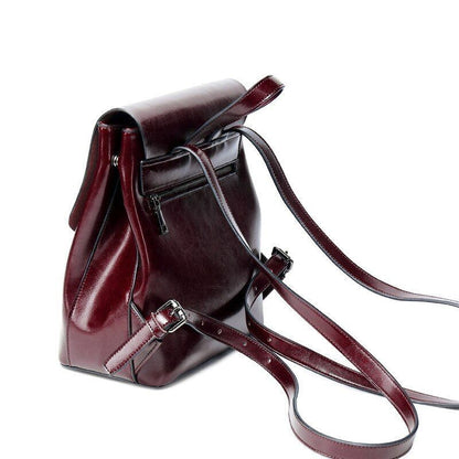 High Quality Genuine Leather Backpack Daypack Knapsack Vintage Cowhide Rucksack
