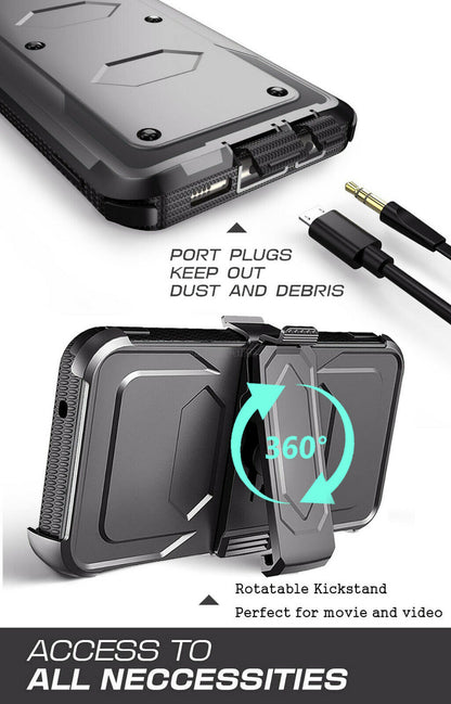 For Samsung Galaxy Note 9 Heavy Duty Clip Holder Case Cover, w/ Accessories