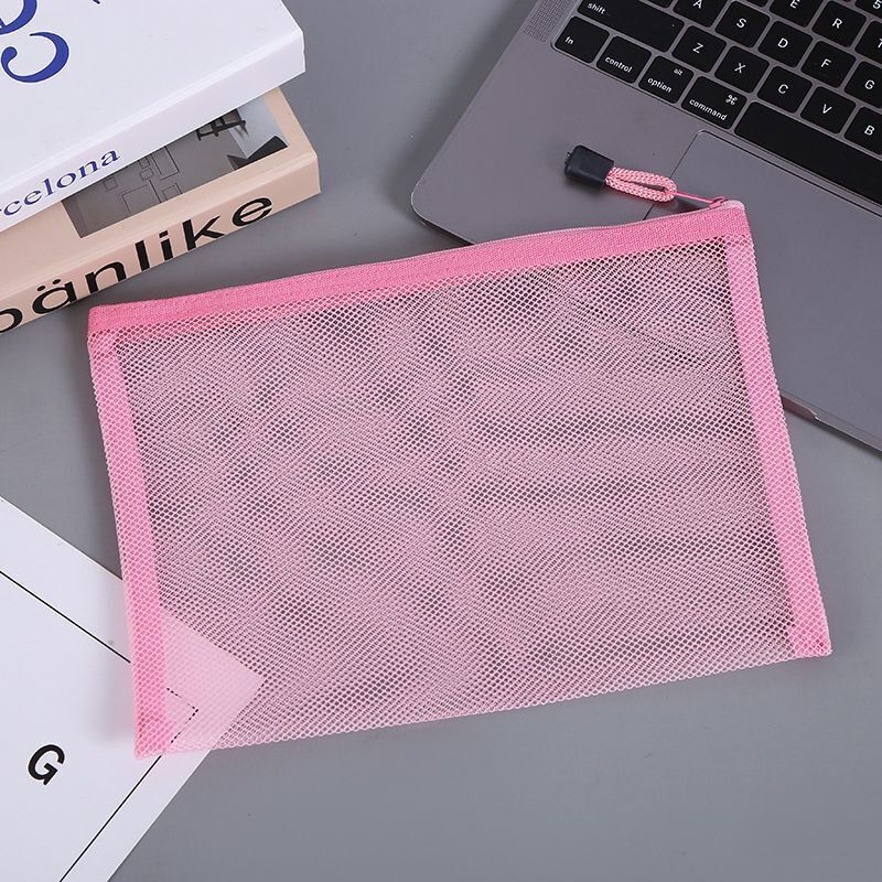 Transparent Nylon Mesh Bag Makeup Cosmetic Storage Purse Zipper Travel Organizer