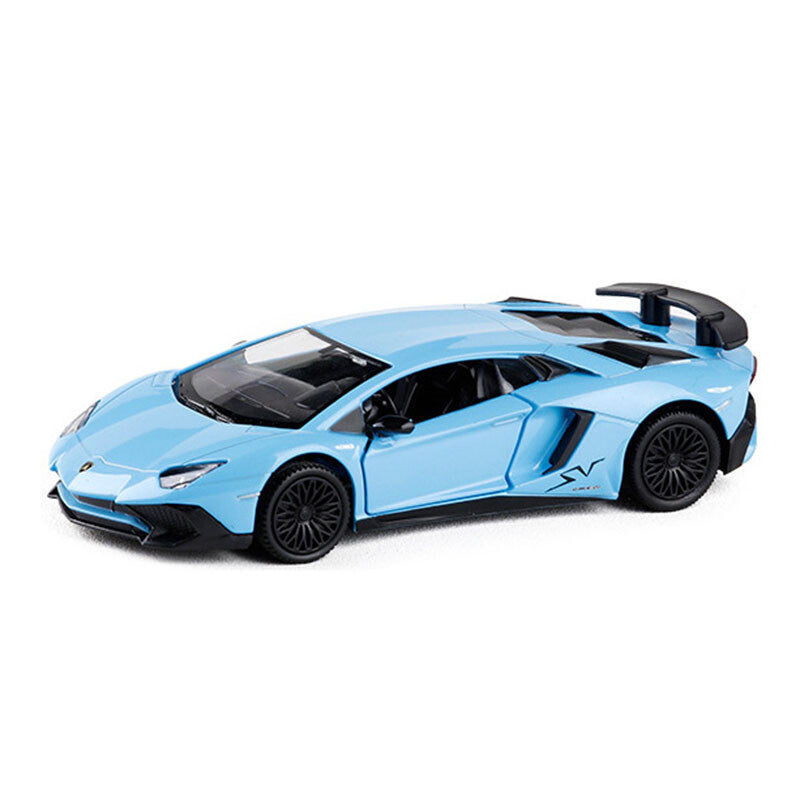 1:36 Lamborghini Aventador LP750-4 SV Diecast Model Car Alloy Boys Toys Blue