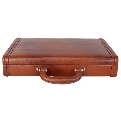 New Leather Travel Briefcase Side Combination Lock Office Business Handbag
