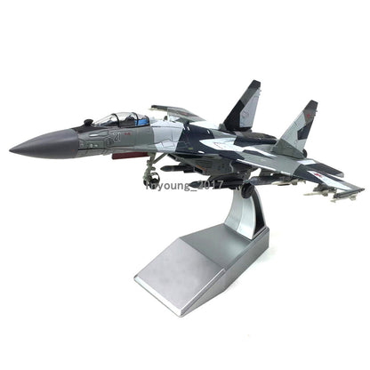 1/100 SU-35 Super Flanker 2014 Russian Air Force Fighter Diecast Airplane Model
