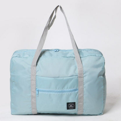 Nylon Foldable Travel Bags Large Capacity Solid Color Luggage Handbags Men Women