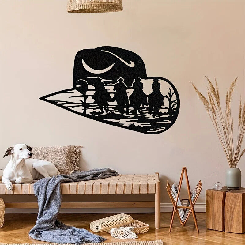 Cowboy Hat Metal Wall Art Perfect Decoration Farmhouse, Room Decor, Home Decor