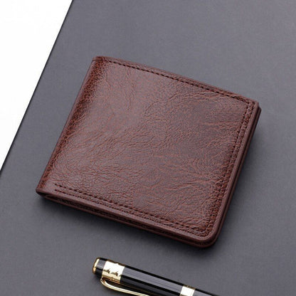Leather Short Slim Wallet Business Purse Credit Card Holder Wallet Money Bag 1PC